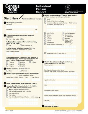 US Census Form D-20B