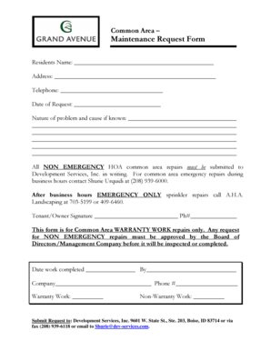 Maintenance Request Form-Common Area.doc