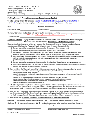 Name change texas setting request form
