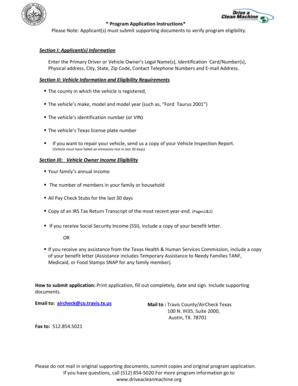Texas Vehicle Repair Program Application