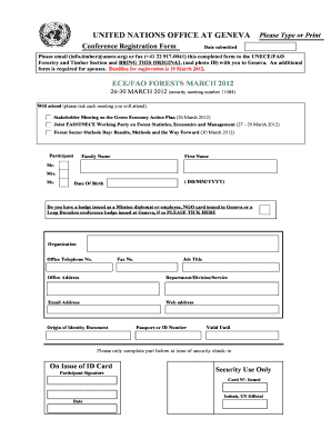 Registration Form - UNECE - unece