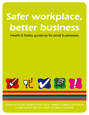 Safer Workplace Better Business Health & Safety Guidance