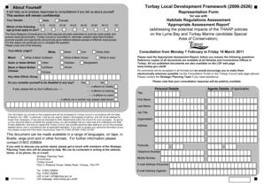 Torbay Local Development Framework Representation Form