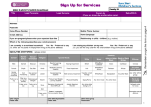 Sign Up for Services Form