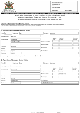 Planning Permission Condition Variation Application