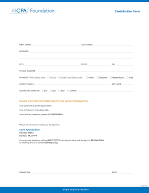 AICPA Foundation Contribution Form