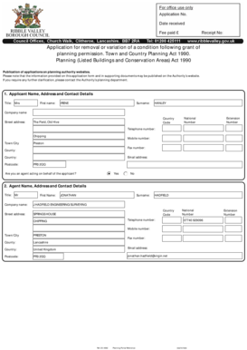 Planning Permission Condition Removal Application