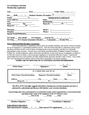 Fitness Center Application - Tompkins Cortland Community College - tc3