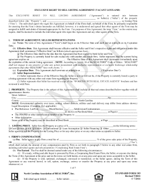 Exclusive Right to Sell Listing Agreement