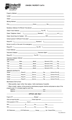 Property Data Form