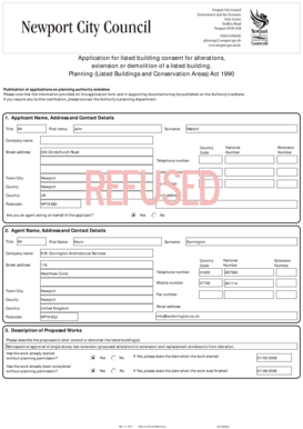 UK Listed Building Consent Application