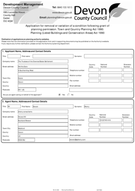 UK Planning Permission Condition Variation Application