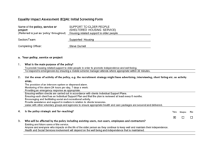 Equality Impact Assessment Form