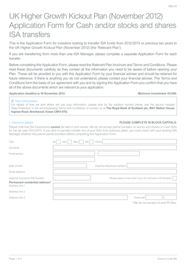 UK Higher Growth Kickout Plan Application Form