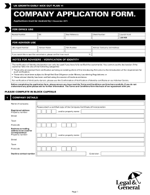 Company Application Form