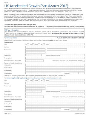 UK Accelerated Growth Plan Application Form