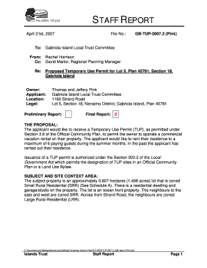 GB-TUP-20072 Pink Vacation Rental TUP Staff Report Gabriola Island Vacation Rentals - islandstrust bc