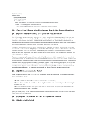 Remedying S Corporation Election Problems