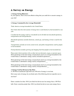 Energy Conservation Survey