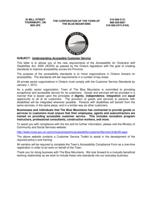 Accessibility Compliance Form