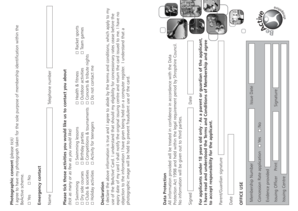BeActive Membership Application Form