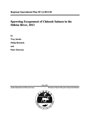 What does asl stand for in medical terms - Spawning escapement of Chinook salmon in the Stikine River 2013 The spawning escapement of large 660 mm MEF Chinook salmon Oncorhynchus tshawytscha above the USCanada border will be estimated in the Stikine River near Wrangell Alaska A