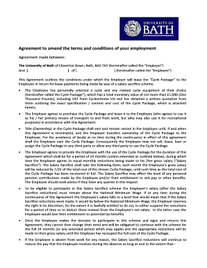 Employment Cycle Package Lease Agreement