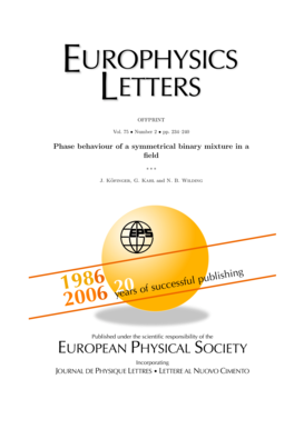 Europhysics Letters Subscription Form