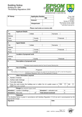 Building Notice Application