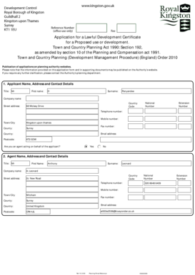 Lawful Development Certificate Application