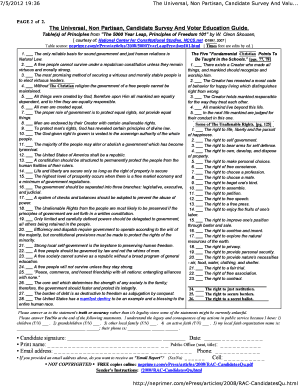 Universal Non Partisan Candidate Survey