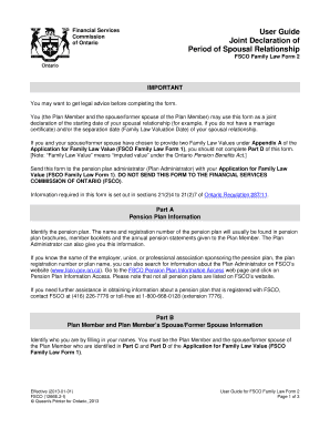 Ontario Joint Declaration of Spousal Relationship