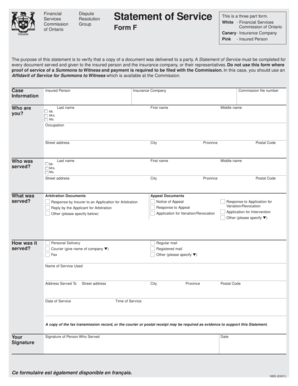 Financial Dispute Statement Form
