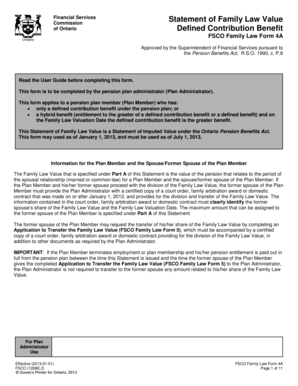 Ontario Defined Contribution Benefit Form 4A