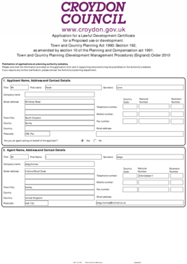 UK Lawful Development Certificate Application