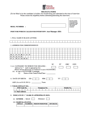 karnataka bank clerk biodata form