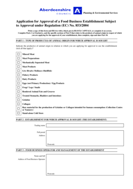 EU Food Business Establishment Approval Application