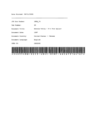 Kansas Advance Voting Application