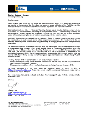 Closing a Business Survey