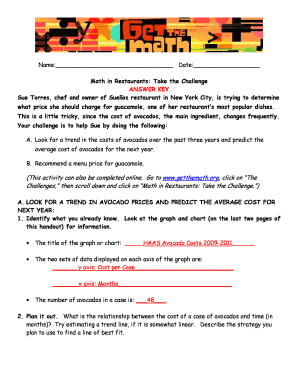 Math in Restaurants: Take the Challenge