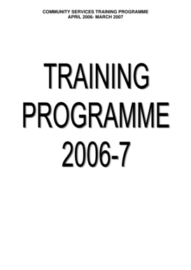 External Training programme for b2006b-7 - Vale of Glamorgan Council