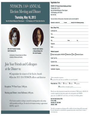 NYSSCPA Annual Election Meeting Registration Form