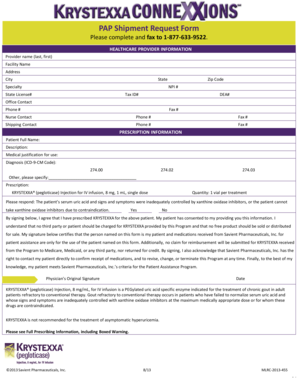 PAP Shipment Request Form