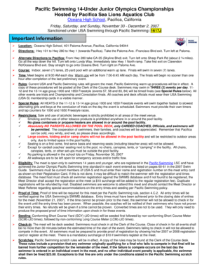 Printable cv template - Pacific Swimming 14-Under Junior Olympics Championships Hosted - pacswim