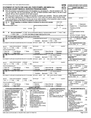 California Cash Aid Food Stamps Medi-Cal Application