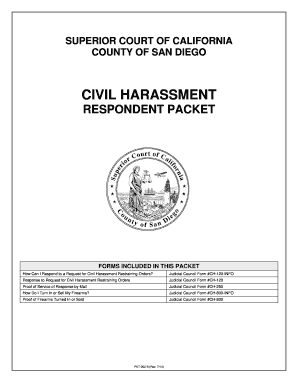 California Civil Harassment Restraining Order Response