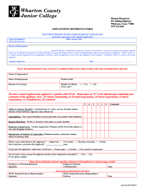 Employment Reference Form
