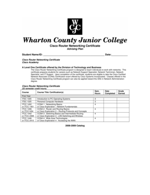 Cisco Router Networking bCertificateb - wcjc