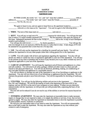 Connecticut Apartment Lease Agreement