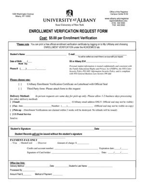 Enrollment Verification Request Form